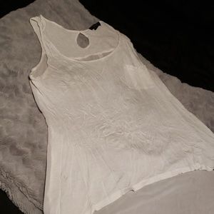 White sheer tank top very light weight size small
